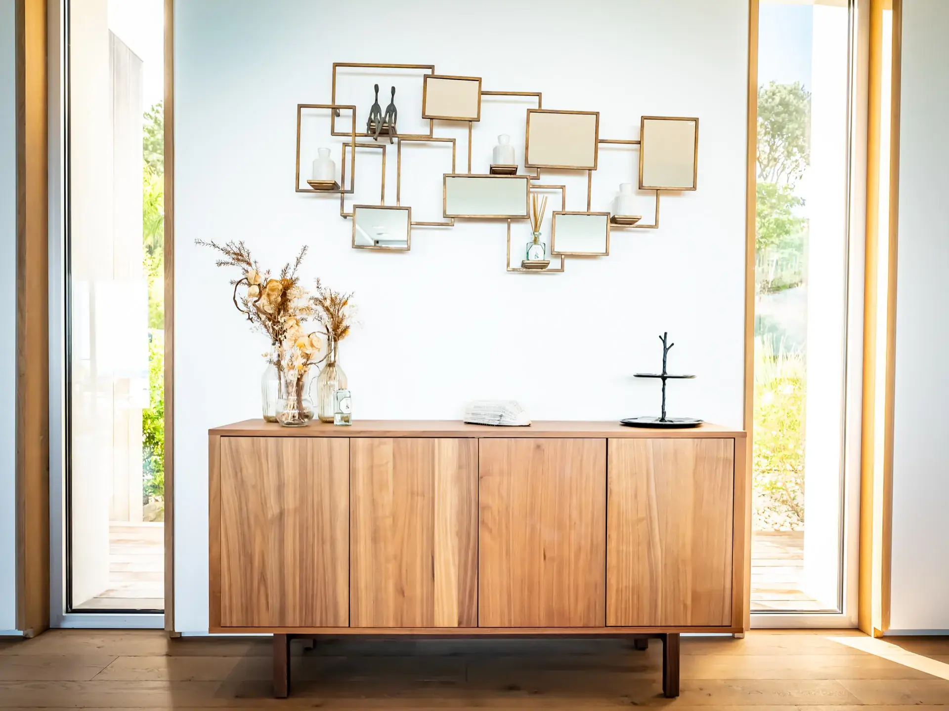 Détails de décoration raffinée du salon - Villa Azaitu