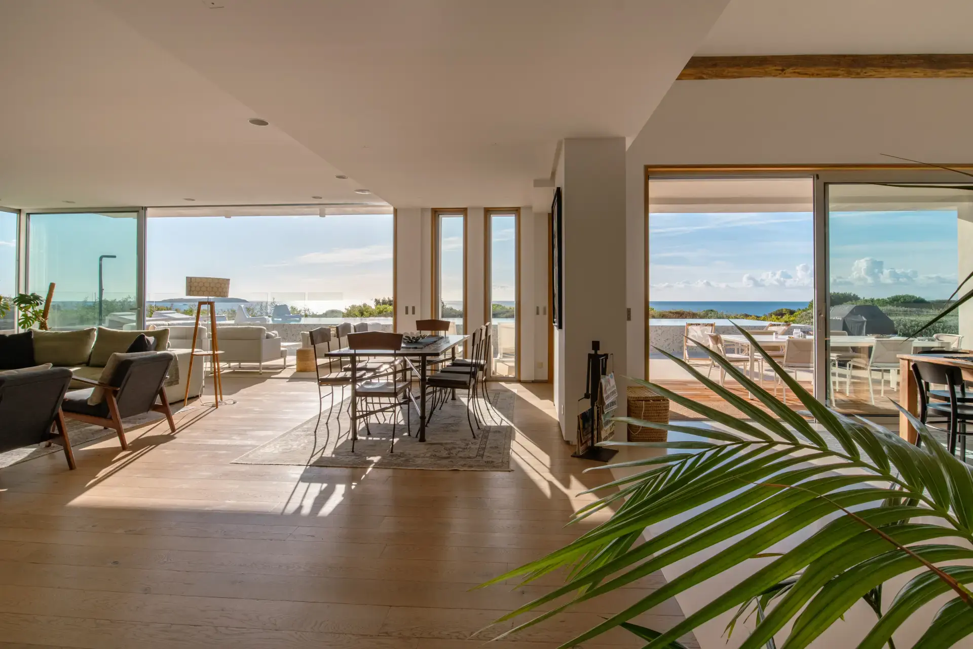 Living room with panoramic sea views, Villa Azaitu Porto-Vecchio